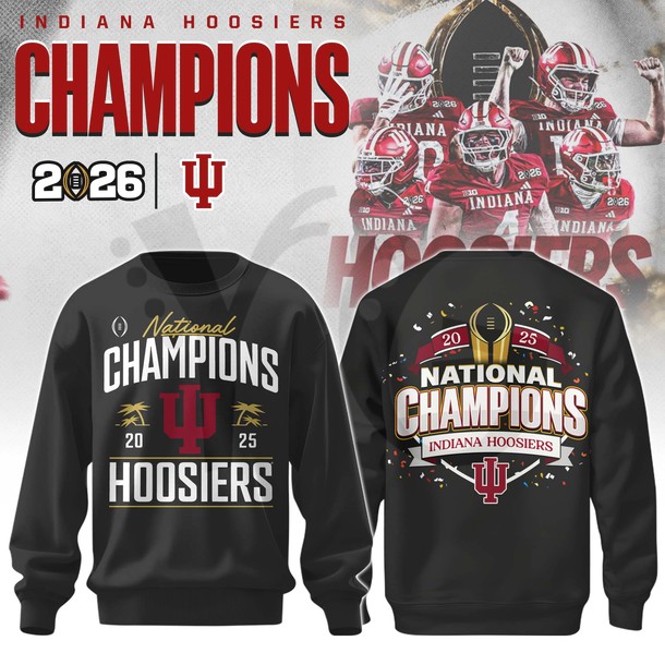 Indiana Hoosiers 2026 CFP National Champions Black Collection Indiana Hoosiers 2026 CFP National Champions Black Collection