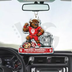 Indiana Hoosiers Football 2025 Big Ten Champions Car Ornament 3