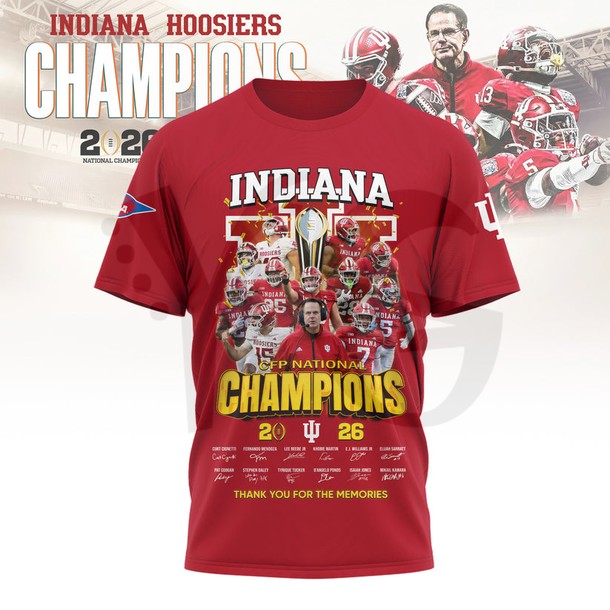 Indiana Hoosiers Football 2026 CFP National Champions Merch Collection Indiana Hoosiers Football 2026 CFP National Champions Merch Collection