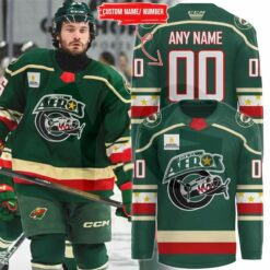Iowa Aeros Veterans Appreciation Night Limited Edition Hockey Jersey