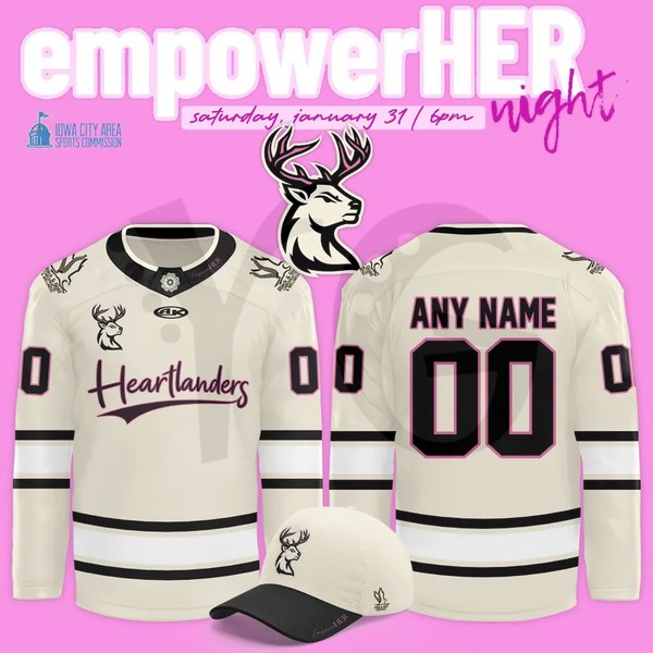 Iowa Heartlanders EmpowerHer Special Edition Hockey Jersey Iowa Heartlanders EmpowerHer Special Edition Hockey Jersey