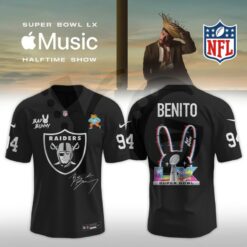 Las Vegas Raiders Bad Bunny 2026 Super Bowl LX Customized Jersey