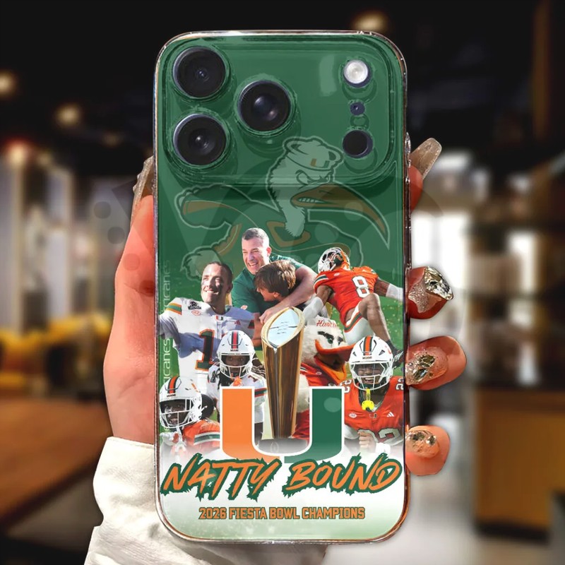 Miami Hurricanes 2026 Fiesta Bowl Champions Phone Case Miami Hurricanes 2026 Fiesta Bowl Champions Phone Case