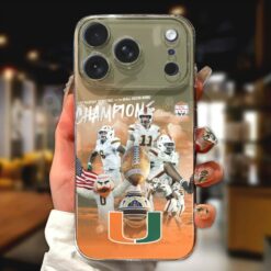 Miami Hurricanes 2026 Fiesta Bowl Champions Phone Case 3