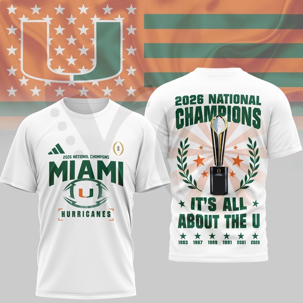 Miami Hurricanes Football 2026 CFP National Champions Merch Collection Miami Hurricanes Football 2026 CFP National Champions Merch Collection