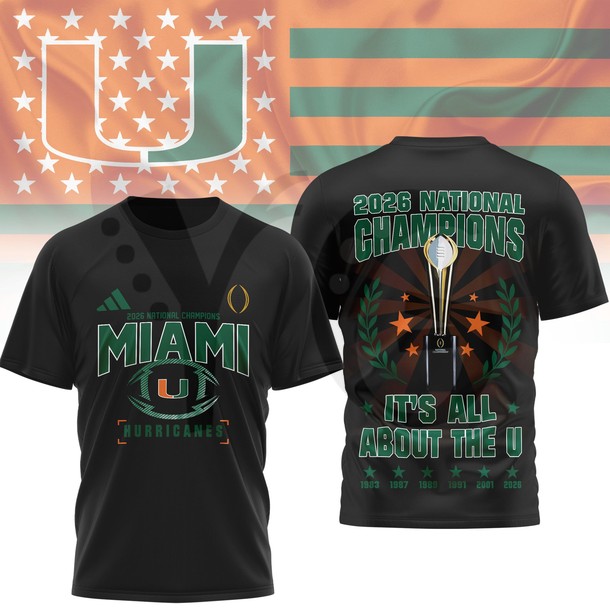 Miami Hurricanes Football 2026 CFP National Champions Merch Collection Miami Hurricanes Football 2026 CFP National Champions Merch Collection