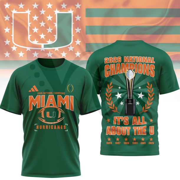 Miami Hurricanes Football 2026 CFP National Champions Merch Collection Miami Hurricanes Football 2026 CFP National Champions Merch Collection