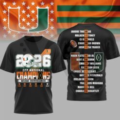 Miami Hurricanes NCAA 2026 CFP Champions Shirt Collection