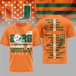 Miami Hurricanes NCAA 2026 CFP Champions Shirt Collection 3