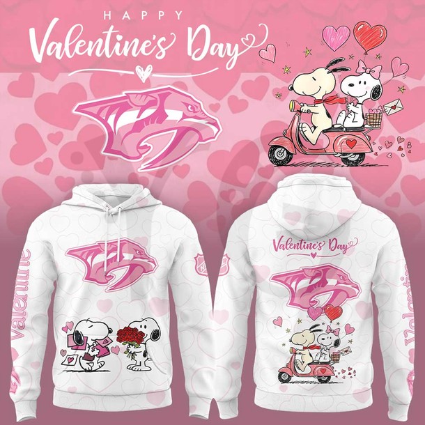 Nashville Predators x Peanuts Happy Valentine Day Merch Collection Nashville Predators x Peanuts Happy Valentine Day Merch Collection