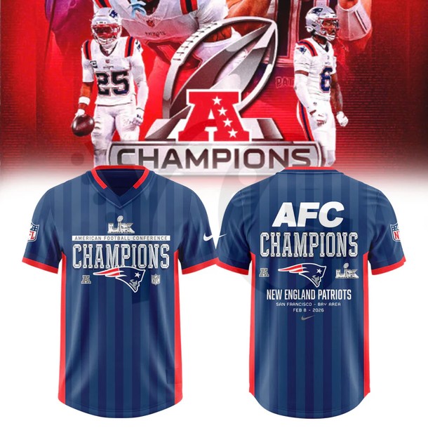New England Patriots 2025 AFC Champions Special Edition Football Jersey New England Patriots 2025 AFC Champions Special Edition Football Jersey