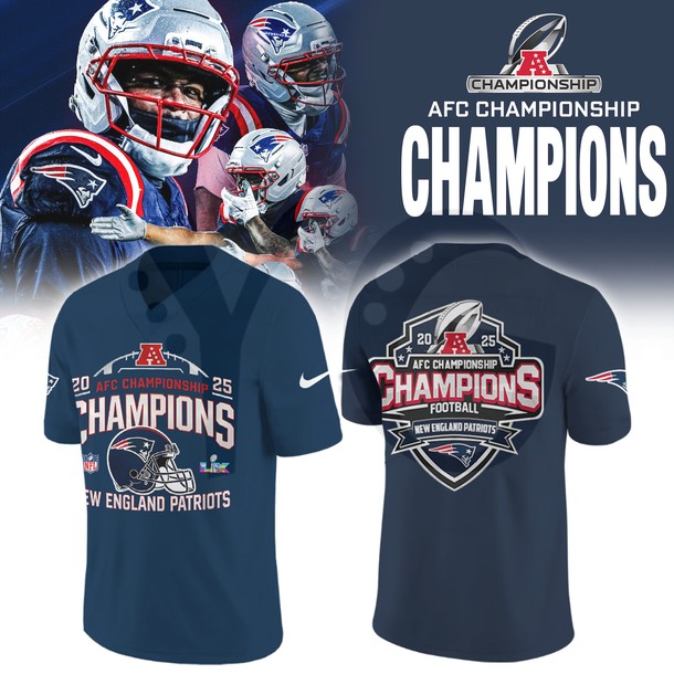 New England Patriots 2025 AFC Champions Special Edition Football Jersey New England Patriots 2025 AFC Champions Special Edition Football Jersey