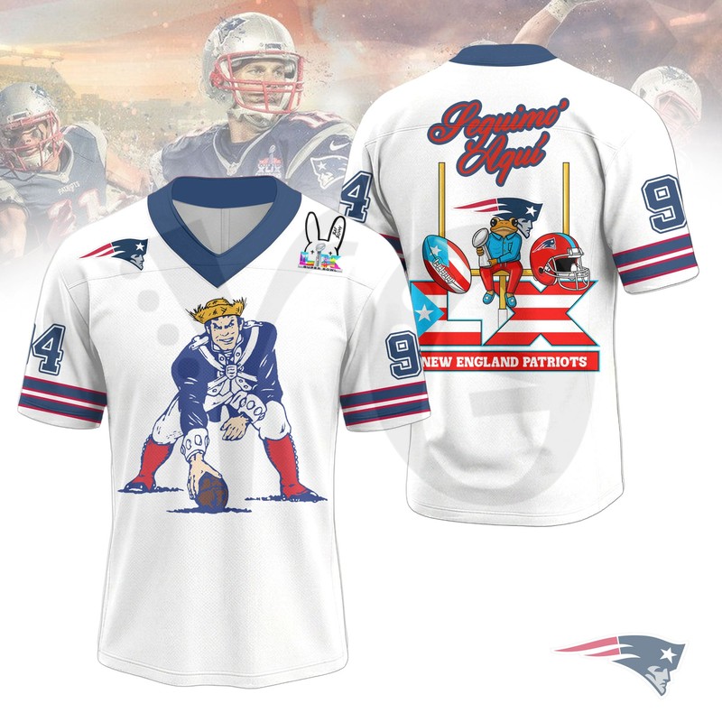 New England Patriots Benito Bowl LX Limited Edition Football Jersey New England Patriots Benito Bowl LX Limited Edition Football Jersey