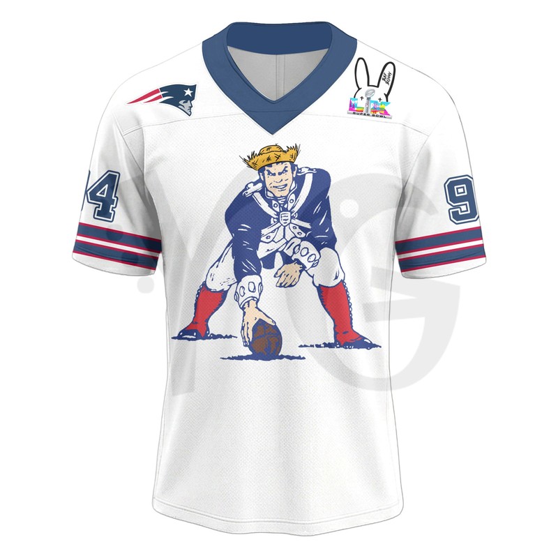 New England Patriots Benito Bowl LX Limited Edition Football Jersey New England Patriots Benito Bowl LX Limited Edition Football Jersey