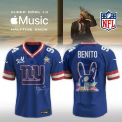 New York Giants Bad Bunny 2026 Super Bowl LX Customized Jersey