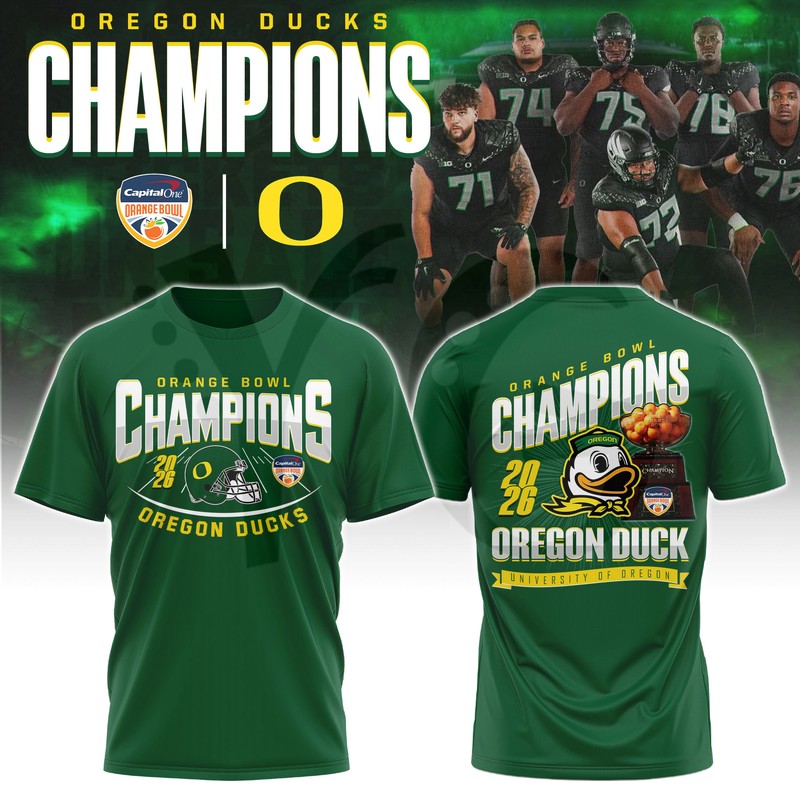 Oregon Ducks Orange Bowl Champions Shirt Collection Oregon Ducks Orange Bowl Champions Shirt Collection