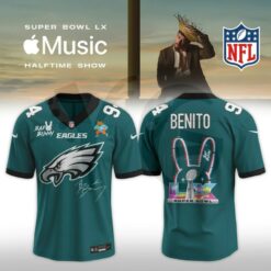 Philadelphia Eagles Bad Bunny 2026 Super Bowl LX Customized Jersey