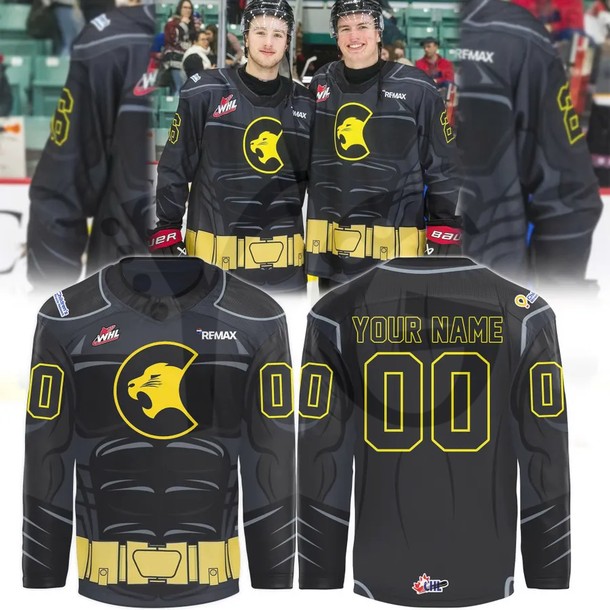 Prince George Cougars Batman Limited Edition Hockey Jersey Prince George Cougars Batman Limited Edition Hockey Jersey