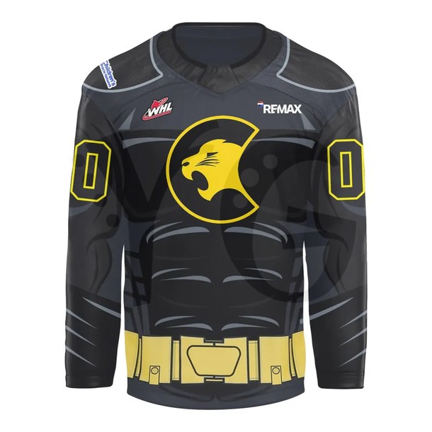 Prince George Cougars Batman Limited Edition Hockey Jersey Prince George Cougars Batman Limited Edition Hockey Jersey