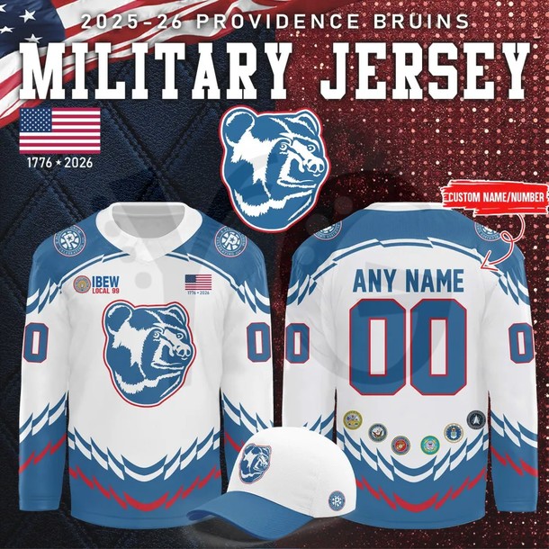 Providence Bruins 2026 Military Appreciation Hockey Jersey Providence Bruins 2026 Military Appreciation Hockey Jersey