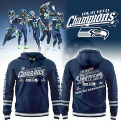 Seahawks 2026 AFC Division Champions Blue Hoodie 2
