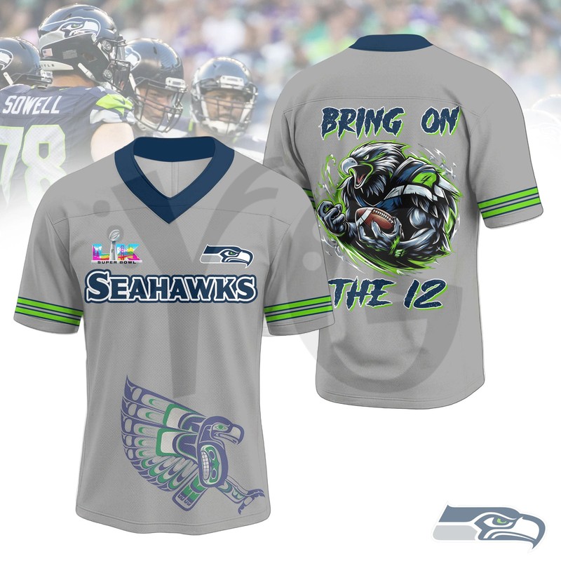 Seattle Seahawks Benito Bowl LX Limited Edition Football Jersey Seattle Seahawks Benito Bowl LX Limited Edition Football Jersey