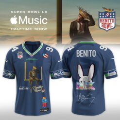 Seattle Seahawks x Bad Bunny Benito Bowl Limited Edition Football Jersey