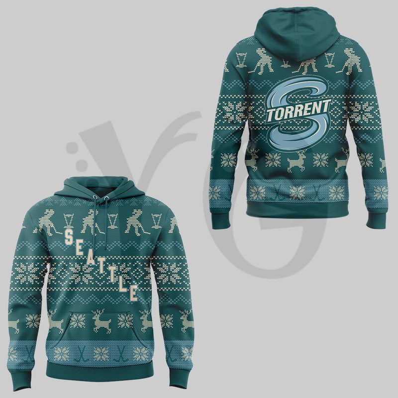 Seattle Torrent PWHL Holiday Sweater Shirt Collection Seattle Torrent PWHL Holiday Sweater Shirt Collection