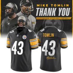 Steelers Thank You Coach Tomlin Limited Edition Football Jersey
