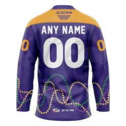 Tucson Roadrunners 2026 Mardi Gras Night Hockey Jersey 3