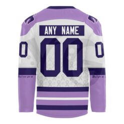 Waterloo Black Hawks Hockey Fights Cancer Special Edition Jersey 3