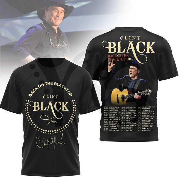 Clint Black Back On The BlackTop Tour Date Merchandise Clint Black Back On The BlackTop Tour Date Merchandise