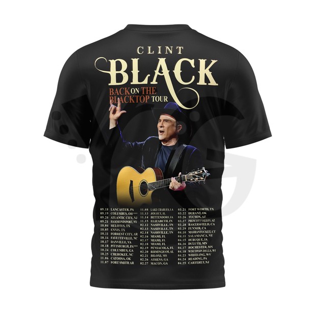 Clint Black Back On The BlackTop Tour Date Merchandise Clint Black Back On The BlackTop Tour Date Merchandise