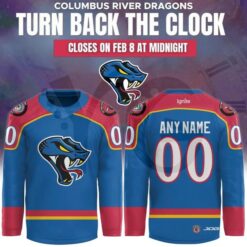 Columbus River Dragons 2026 Turn Back the Clock Hockey Jersey