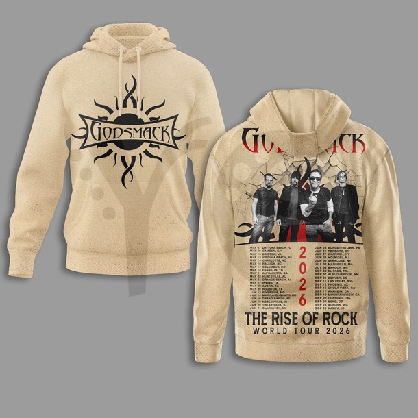 Godsmack The Rise Of Rock World Tour 2026 Merchandise Godsmack The Rise Of Rock World Tour 2026 Merchandise