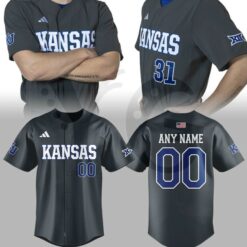 Kansas Jayhawks 2026 Uniform Personalized Baseball Jersey Kansas Jayhawks 2026 Uniform Personalized Baseball Jersey