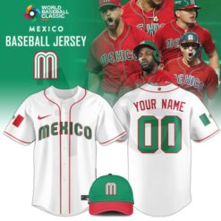 Mexico 2026 World Baseball Classic Personalized Baseball Jersey