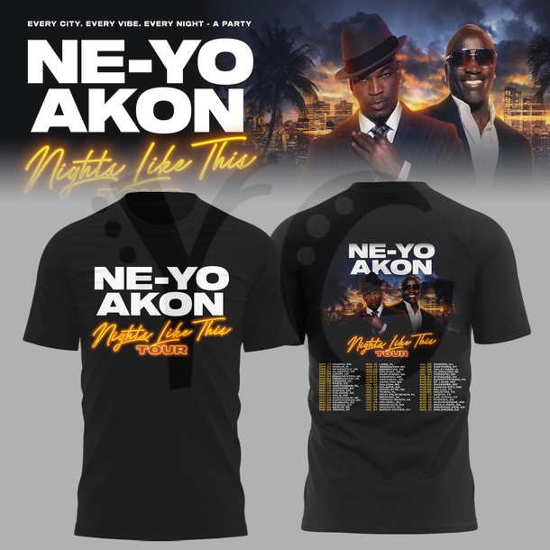 NE-YO x AKON Nights Like This Tour 2026 Limited Edition Merchandise NE-YO x AKON Nights Like This Tour 2026 Limited Edition Merchandise