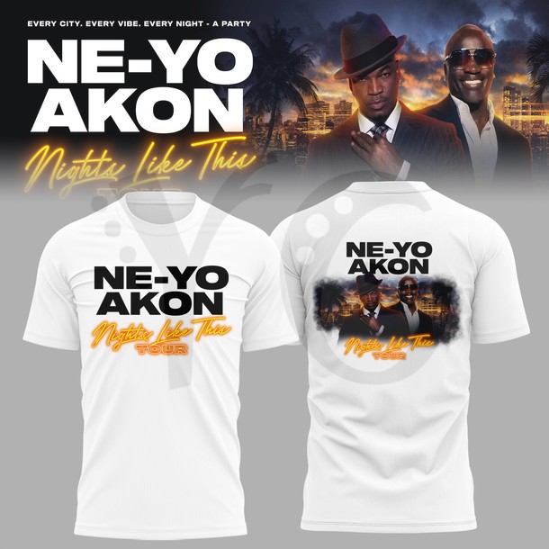 NE-YO x AKON Nights Like This Tour 2026 Limited Edition Merchandise NE-YO x AKON Nights Like This Tour 2026 Limited Edition Merchandise