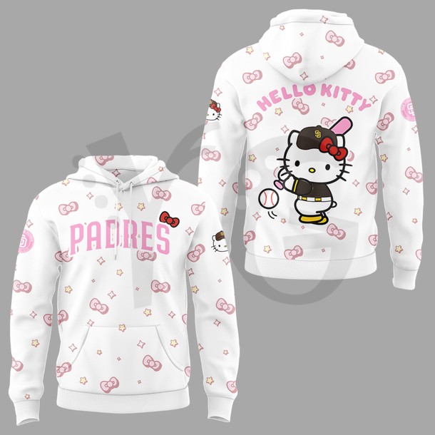 San Diego Padres Hello Kitty Limited Edition Hoodie San Diego Padres Hello Kitty Limited Edition Hoodie
