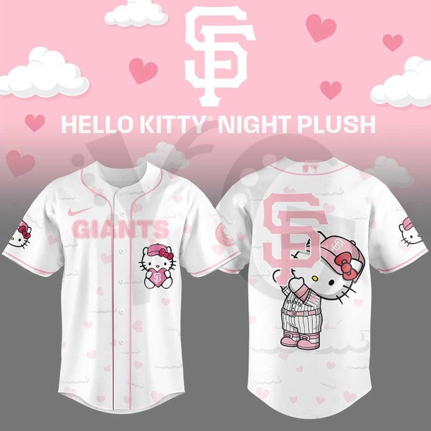 San Francisco Giants Hello Kitty Night Plush Limited Edition Baseball Jersey San Francisco Giants Hello Kitty Night Plush Limited Edition Baseball Jersey