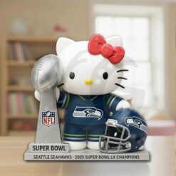 Seattle Seahawks x Hello Kitty 2025 Super Bowl LX Champions Limited Acrylic Plaque