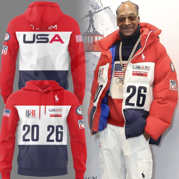Snoop Dogg x Team USA 2026 Olympic Milano Cortina Special Edition Hoodie Snoop Dogg x Team USA 2026 Olympic Milano Cortina Special Edition Hoodie