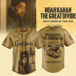 St. Louis Cardinals x Noah Kahan The Great Divide Tour 2026 Baseball Jersey