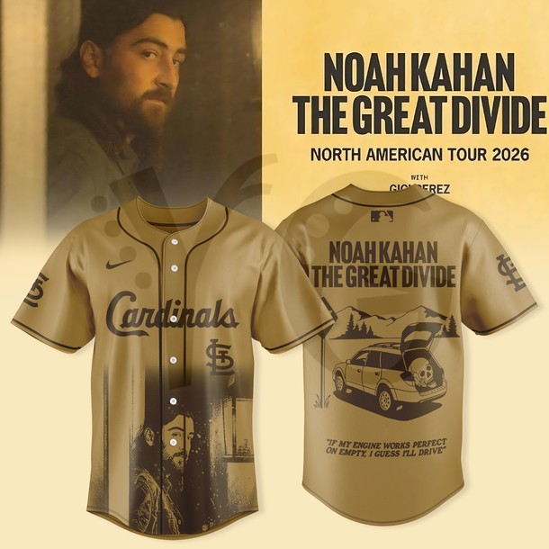 St. Louis Cardinals x Noah Kahan The Great Divide Tour 2026 Baseball Jersey St. Louis Cardinals x Noah Kahan The Great Divide Tour 2026 Baseball Jersey