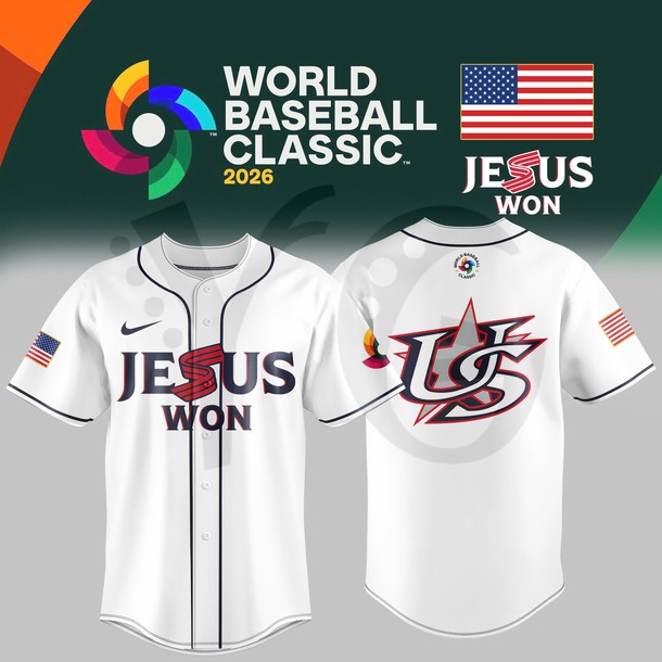 Team USA x Jesus won 2026 World Baseball Classic Baseball Jersey Team USA x Jesus won 2026 World Baseball Classic Baseball Jersey