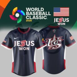 Team USA x Jesus won 2026 World Baseball Classic Baseball Jersey