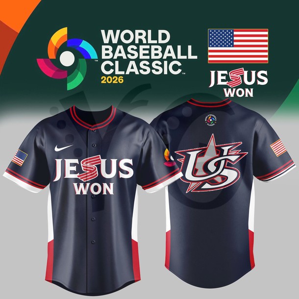 Team USA x Jesus won 2026 World Baseball Classic Baseball Jersey Team USA x Jesus won 2026 World Baseball Classic Baseball Jersey