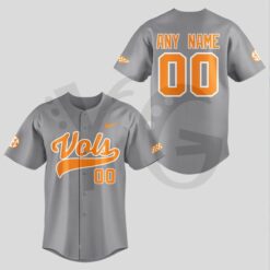 Tennessee Volunteers Smokey Grey Personalized Baseball Jersey