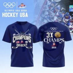 USA 2026 Olympic Ice Hockey 3X Champions Special Shirt Collection